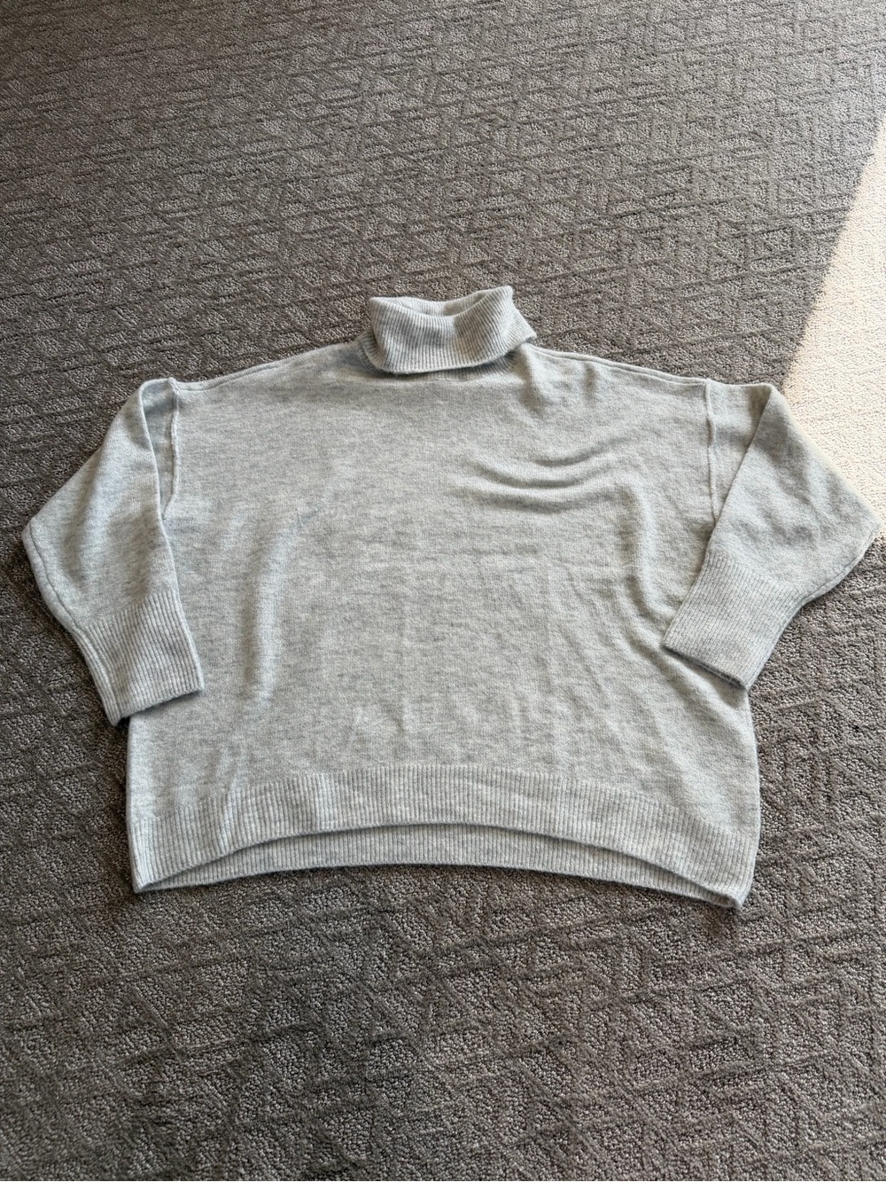 Vince Camuto Light Gray Turtle-Neck Sweater